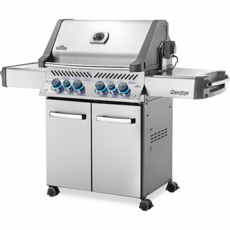 Napoleon Prestige 500 Propane Gas Grill with Infrared Rear Burner and Infrared Side Burner and Rotisserie Kit