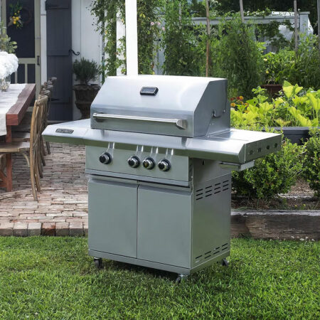 Victory 3-Burner Propane Gas Grill With Infrared Side Burner
